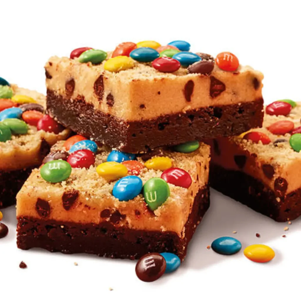 Cookie Dough Brownie made with M&M’S® MINIS Chocolate Candies